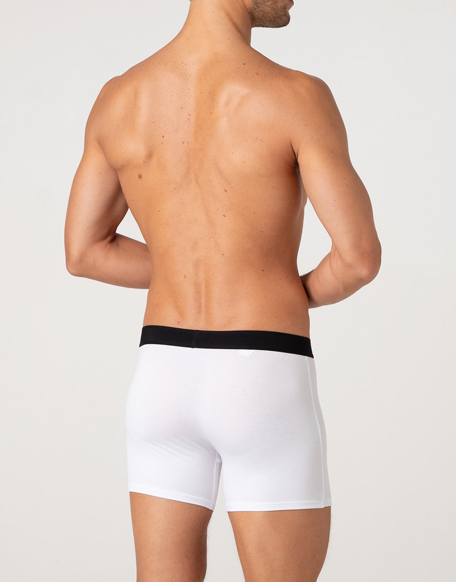 Lovable Value Elegance Signature Cotton boxer lungo bianco cotone Pima