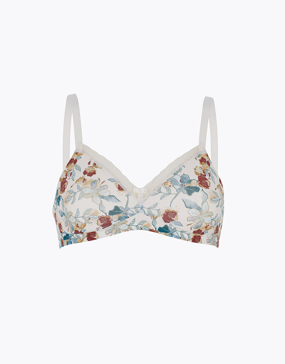 Lovable My Daily Comfort Reggiseno senza ferretto Printed fiori avorio perlato