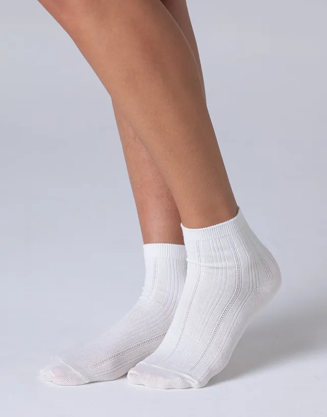 Lovable Basic Soul Pointelle calzini bianco latte 37/41 traspiranti