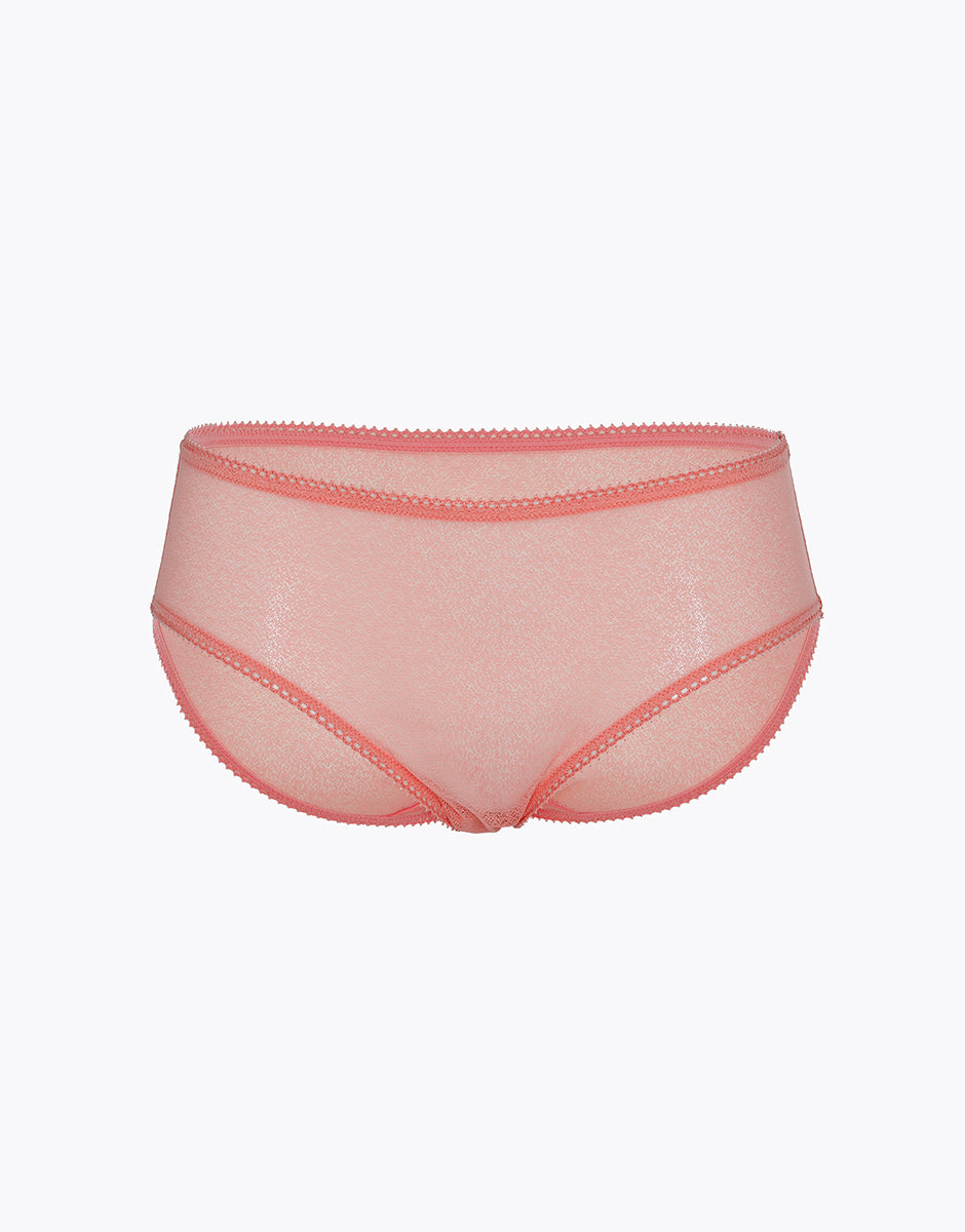 Lovable Fancy Mesh slip in tulle corallo
