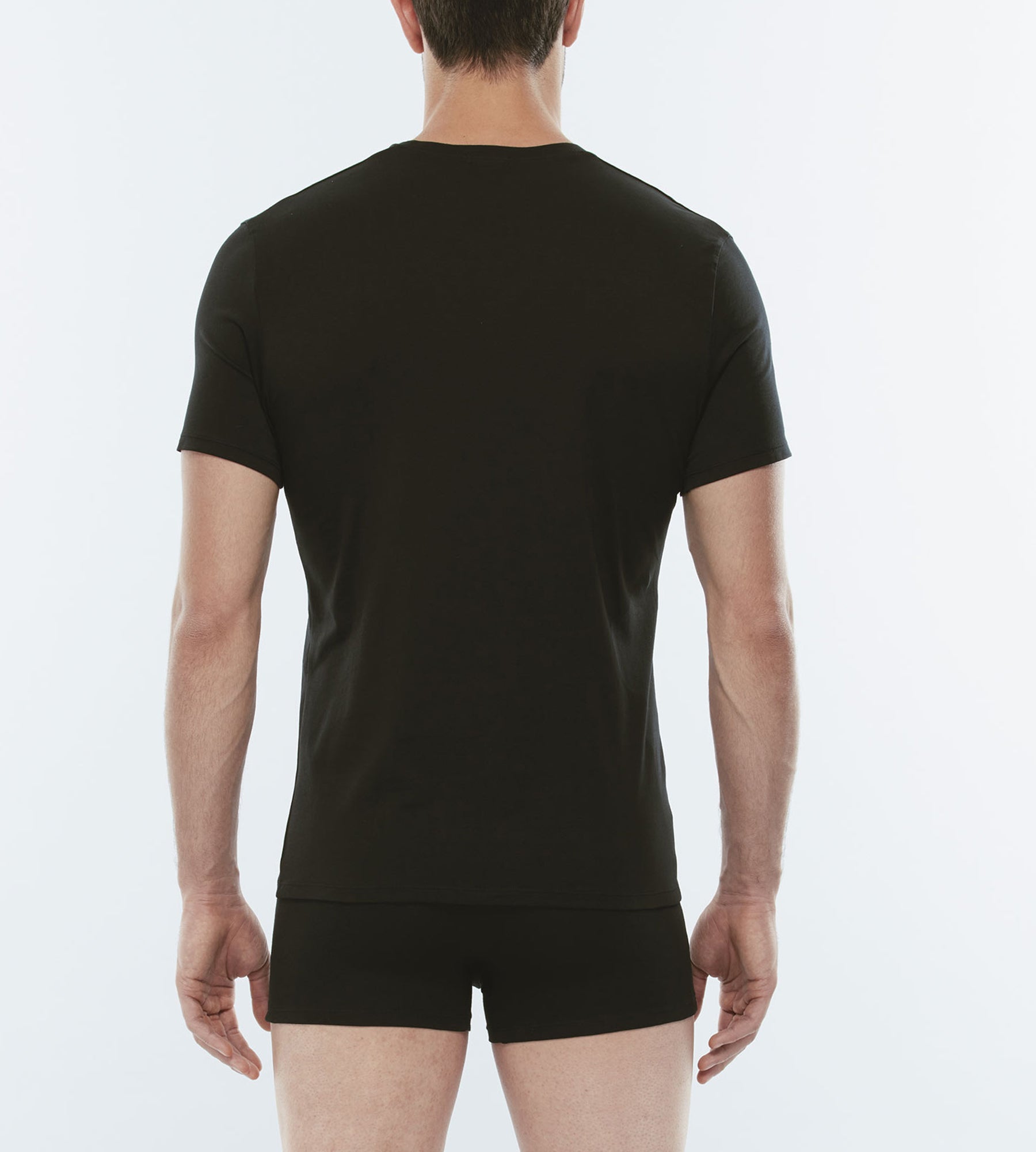 Lovable Basic Soul T-Shirt Cotton Stretch nera scollo V
