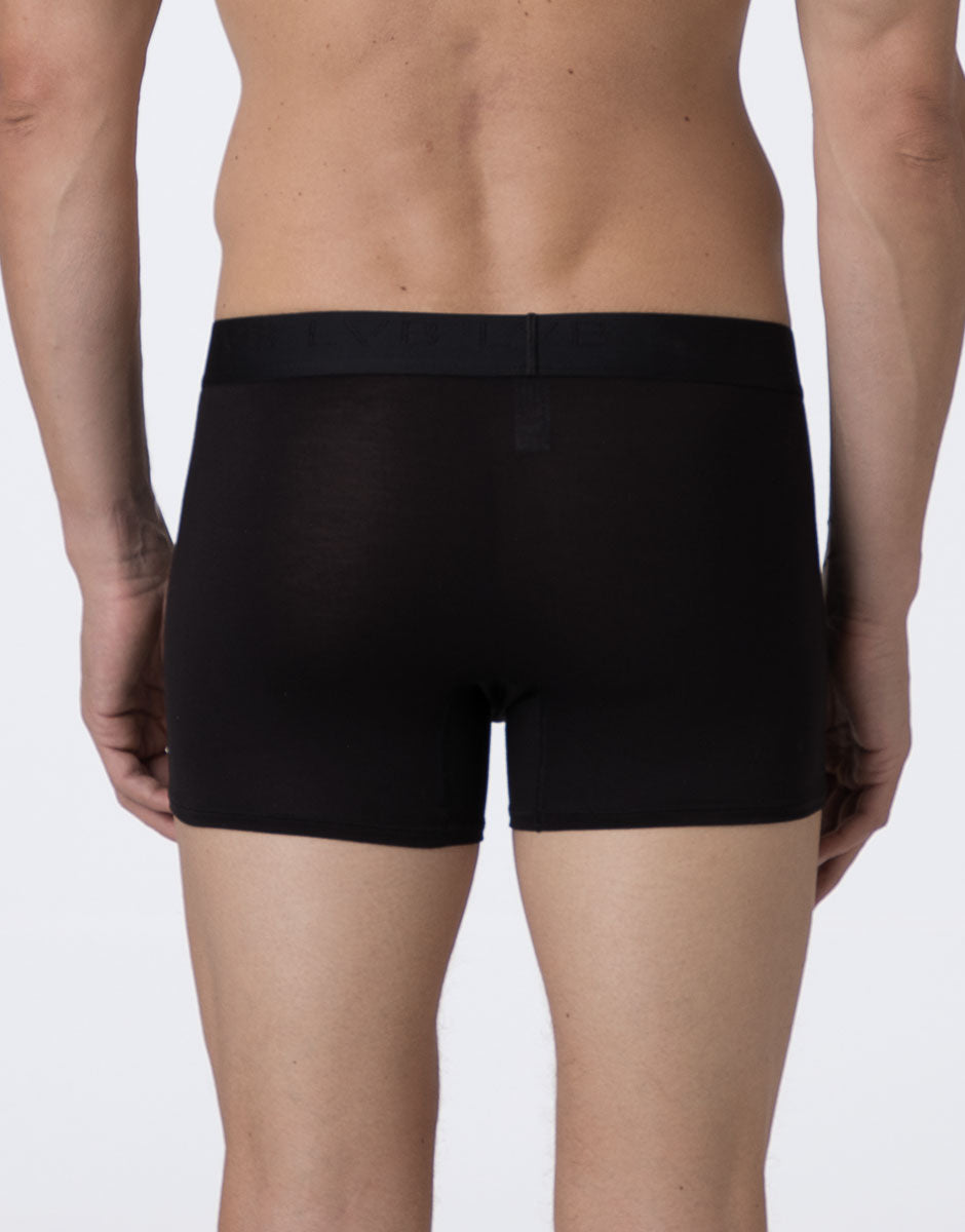 Lovable Value Elegance Boxer Lungo Ultra Stretch Modal nero elasticizzato