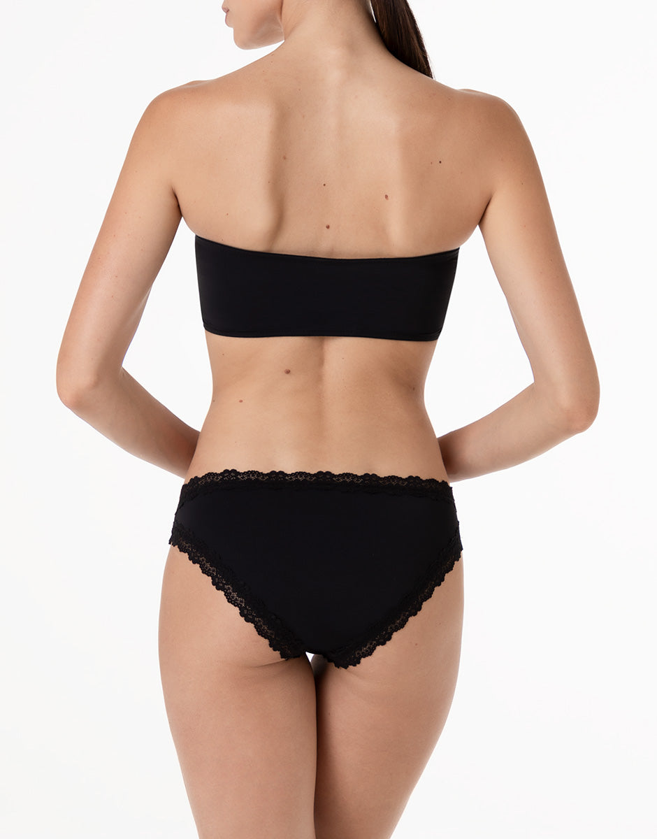 Lovable So Lacy Panties Slip Lacy Micro nero in microfibra