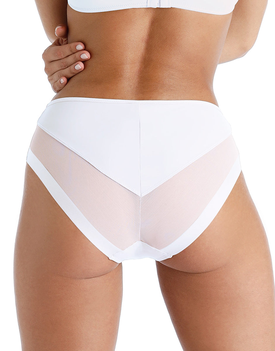 Lovable Invisible Lift Classic Invisible slip midi bianco in microfibra e tulle