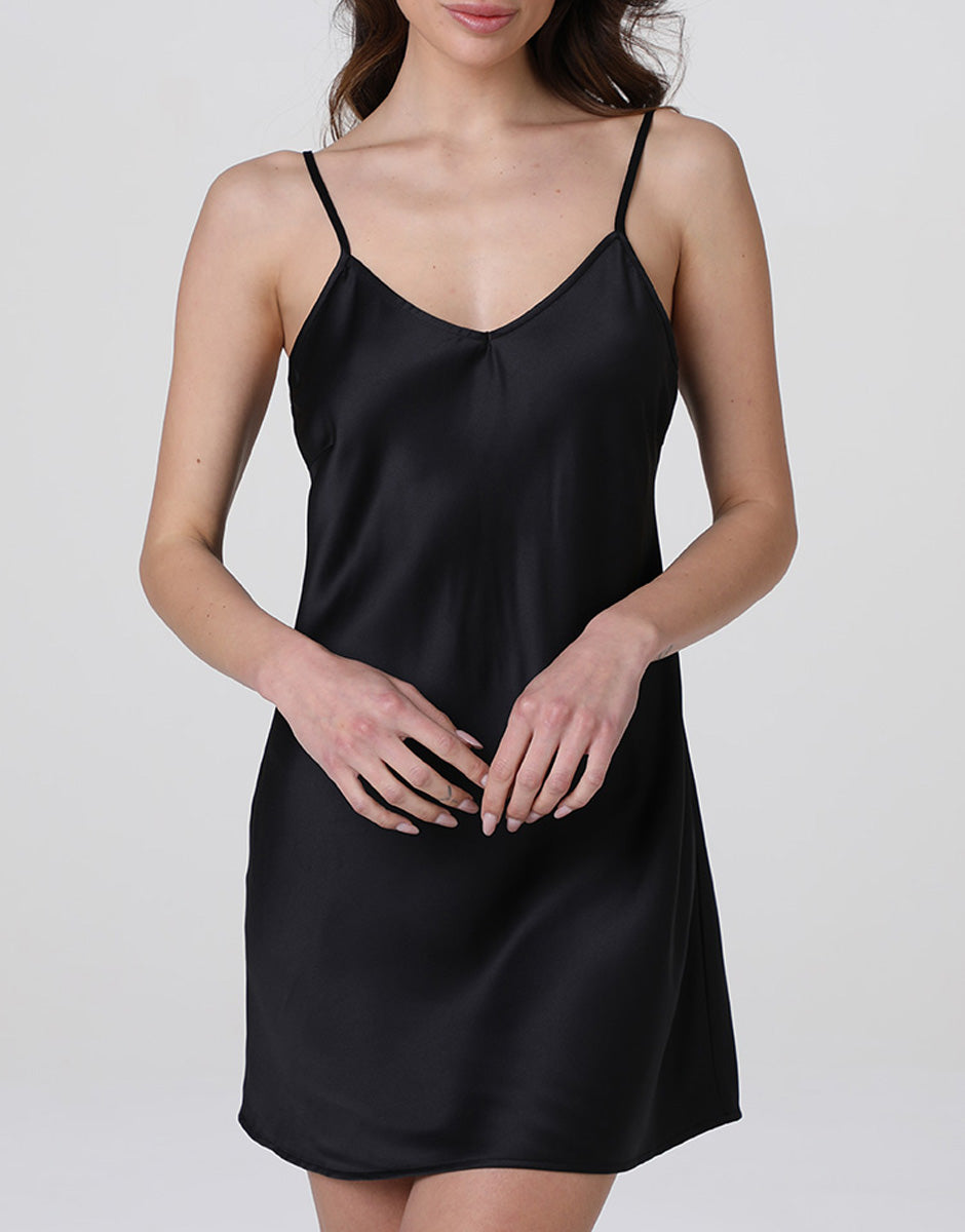 Lovable Basic Soul sottoveste in satin nero