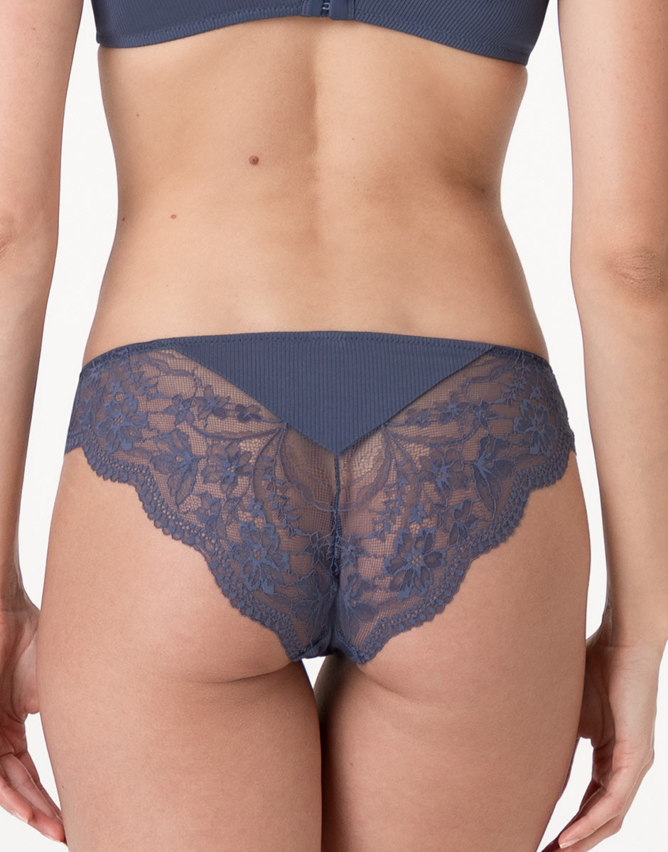 Lovable So Lacy Panties Casual Rib Lace slip blu polvere