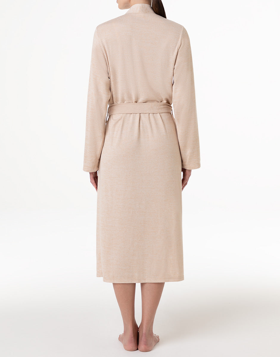 Lovable Basic Soul Vestaglia lunga cappuccino in tessuto fluffy
