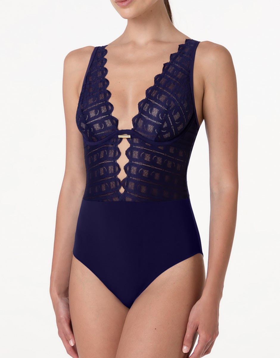 Lovable Body Bliss L’Allure body con ferretto viola scuro