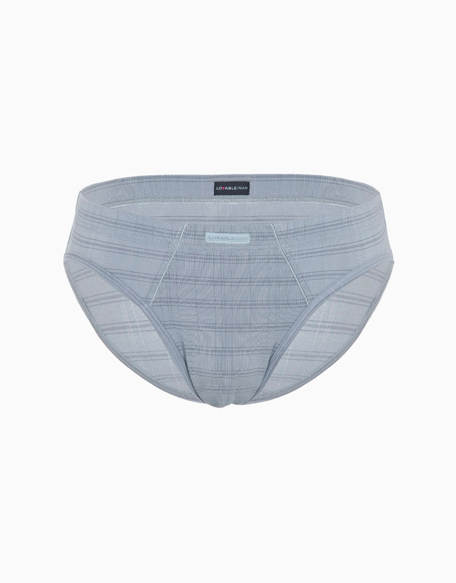 Lovable Value Elegance Slip uomo in micromodal grigio chiaro a quadri