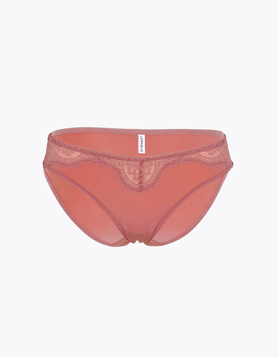Lovable So Lacy Panties Stylish Lace slip terracotta chiaro, vita regolare