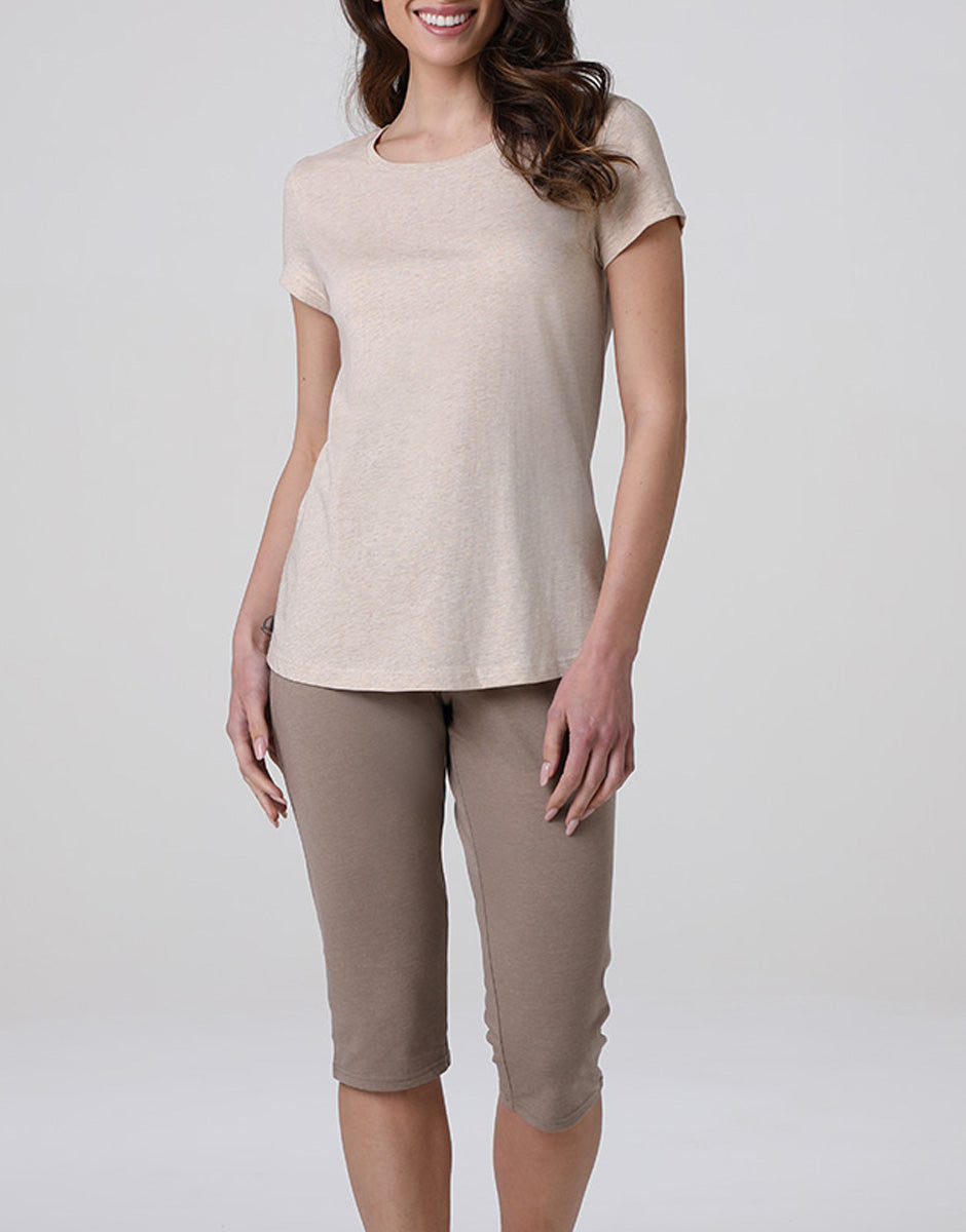 Lovable Basic Soul Pigiama Capri Girocollo pigiama cappuccino jersey cotone