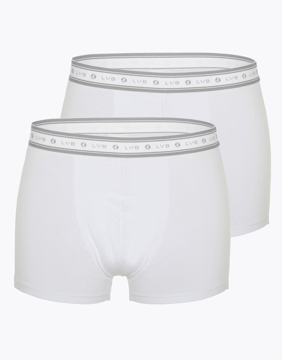Lovable Value Elegance boxer uomo cotone biologico bianco confezione x2