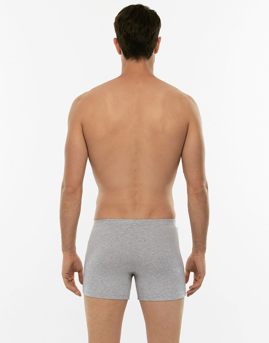 Lovable Value Elegance Boxer parigamba grigio melange 2 pezzi cotone