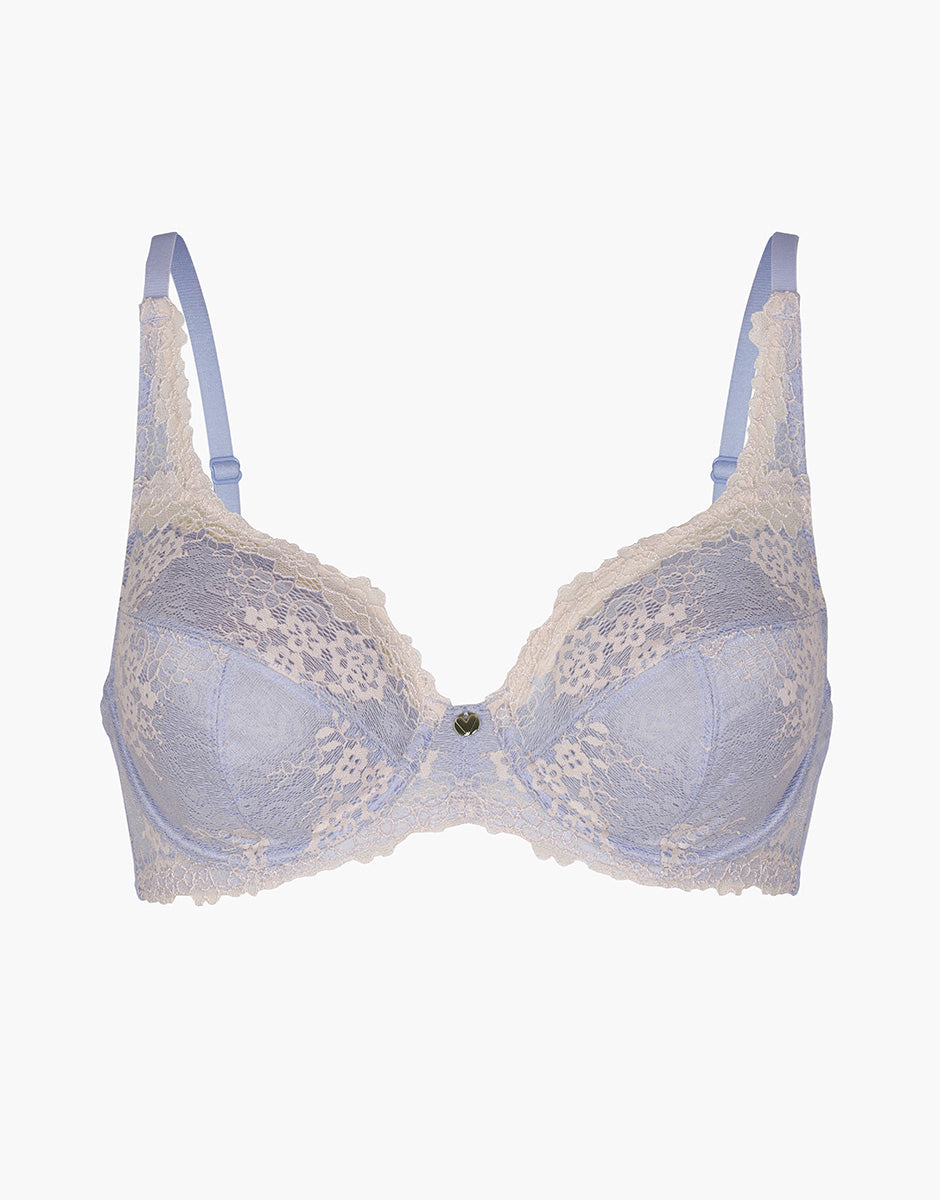 Lovable Garden Flowers Lace Density Lace reggiseno con ferretto azzurro