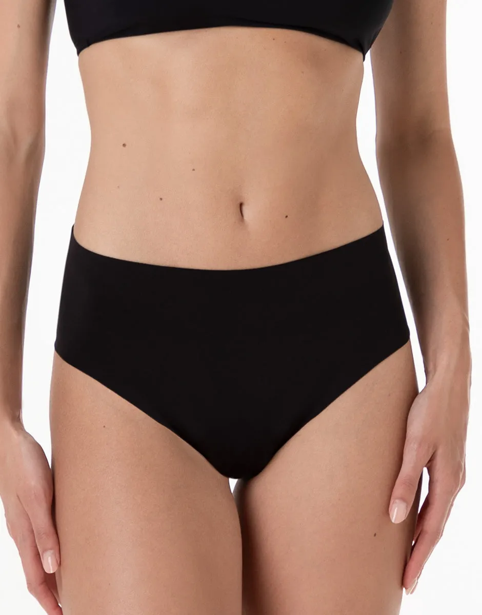 Lovable Second Skin Micro slip midi 2/S nero senza cuciture