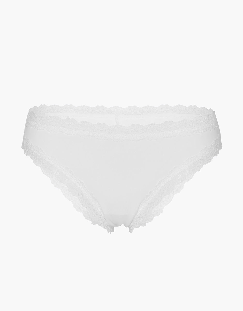 Lovable So Lacy Panties Brasiliano bianco in microfibra e pizzo