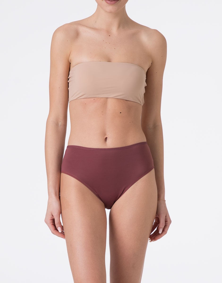 Lovable Invisible Lift Slip midi rosso amaranto in microfibra invisibile