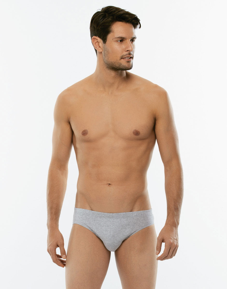 Lovable Value Elegance Bipack Slip 100% Pure Cotton grigio melange in cotone
