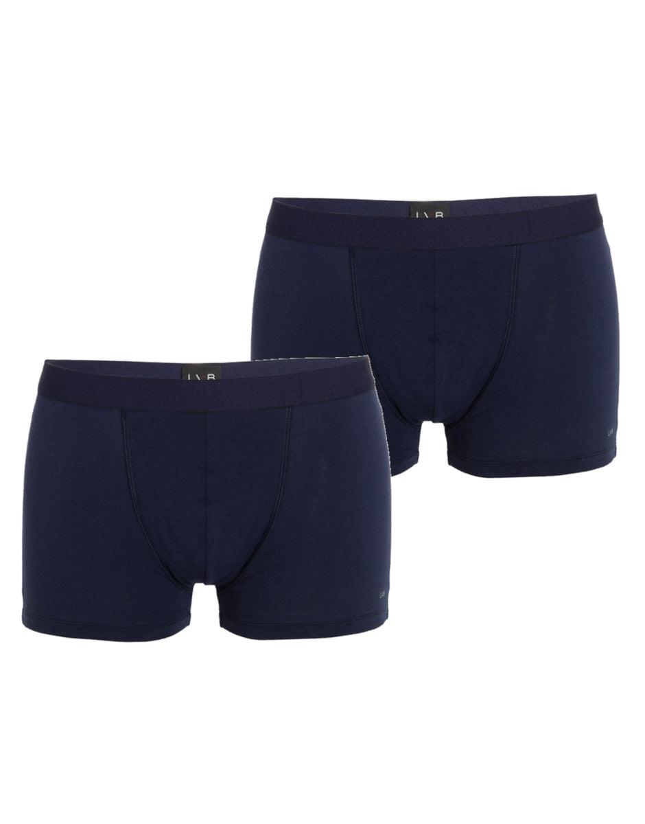 Lovable Value Elegance boxer uomo in cotone elasticizzato blu confezione 2