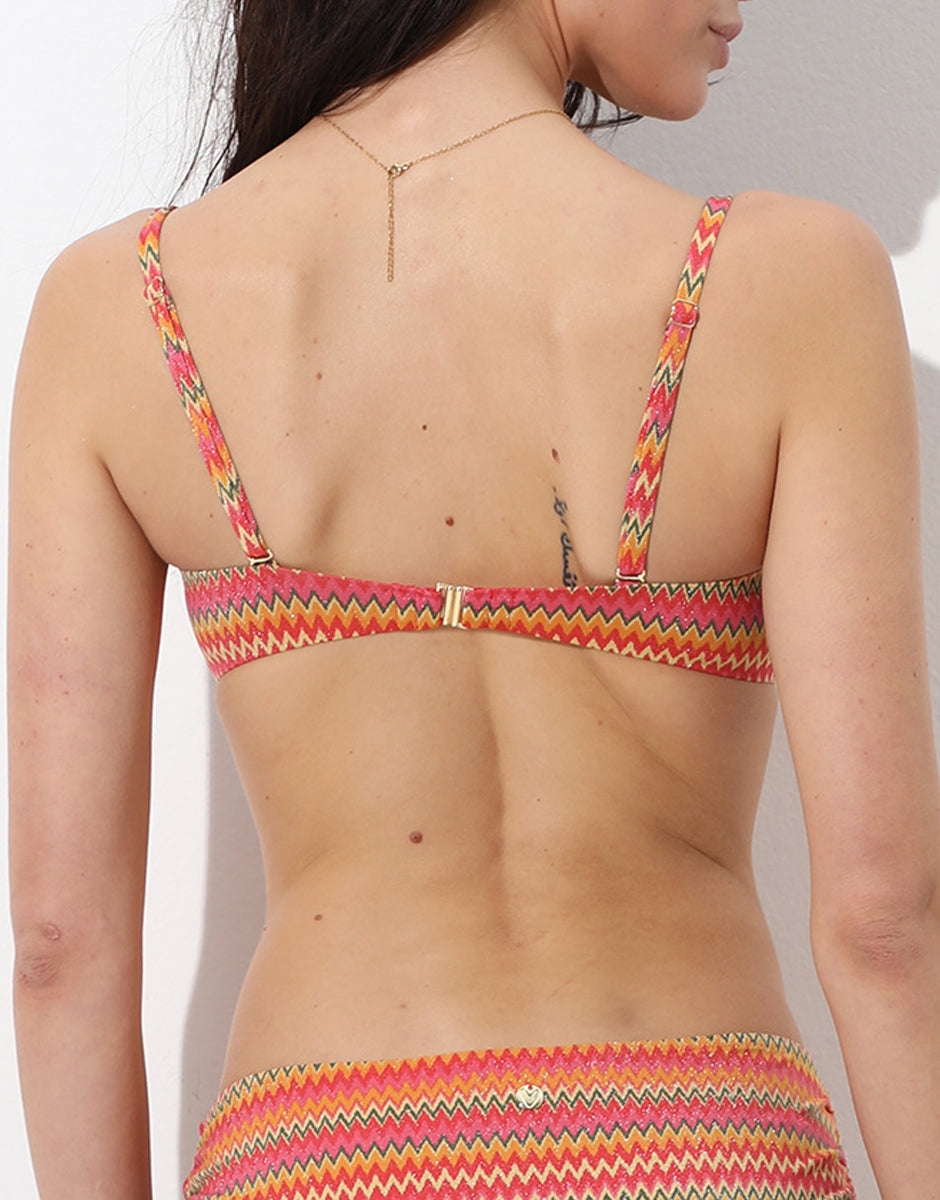 Lovable Glam Shiny Micro Printed Lurex costume a fascia 3B zigzag multicolor