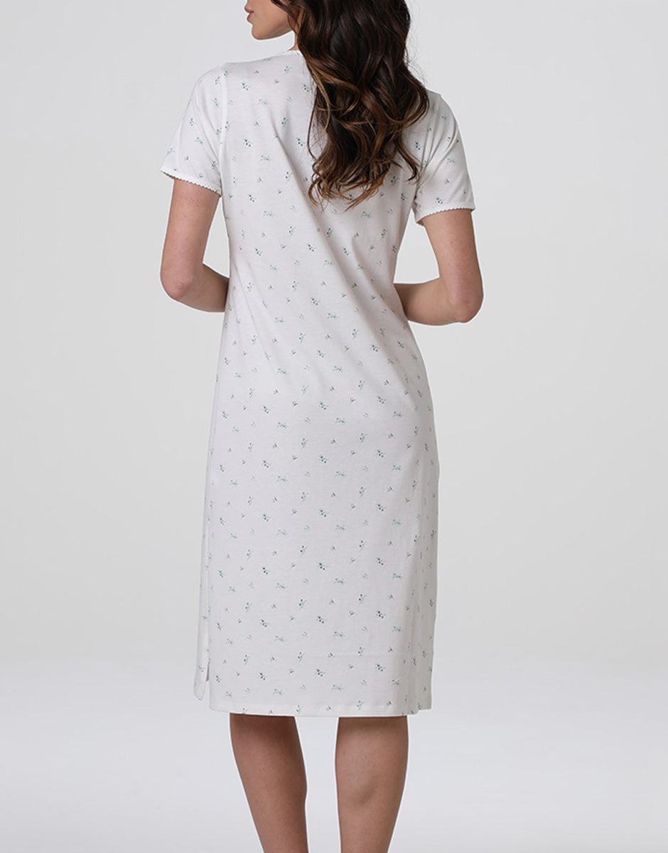 Lovable Basic Soul camicia da notte manica corta bianco latte stampato