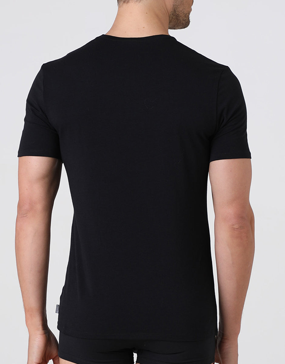 Lovable Basic Soul L6016 T-shirt girocollo in cotone nera
