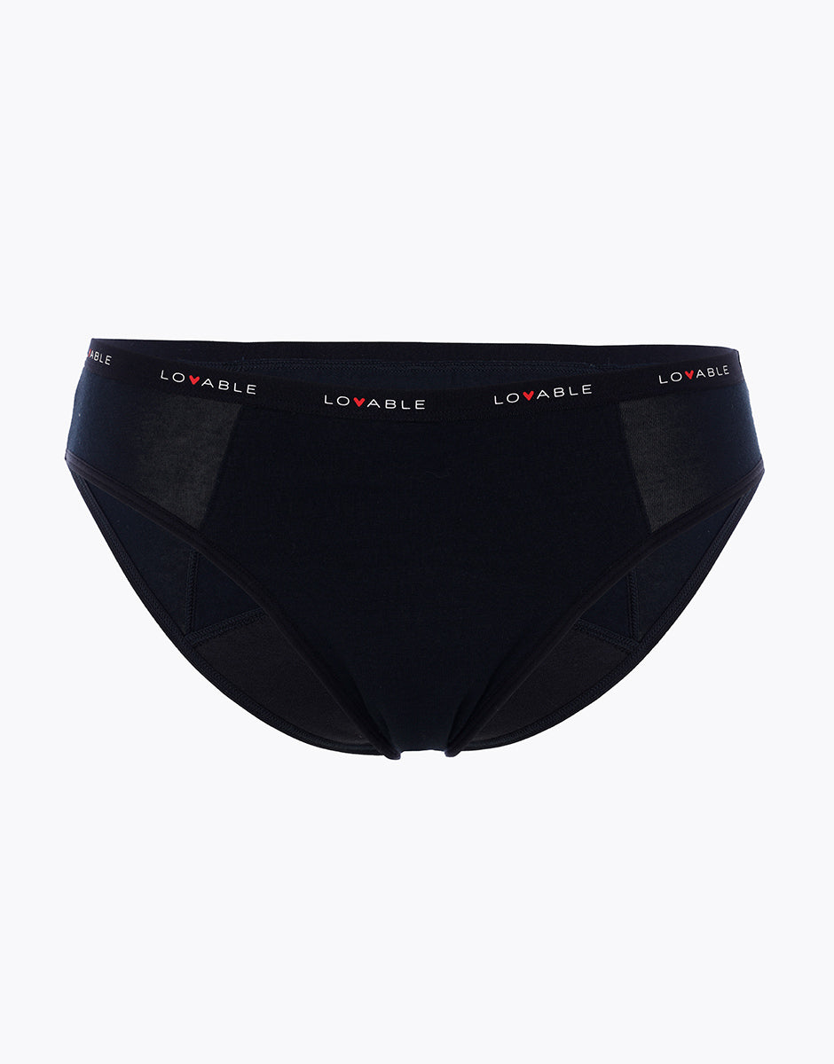 Lovable Lovely slip mestruale lavabile flusso abbondante nero