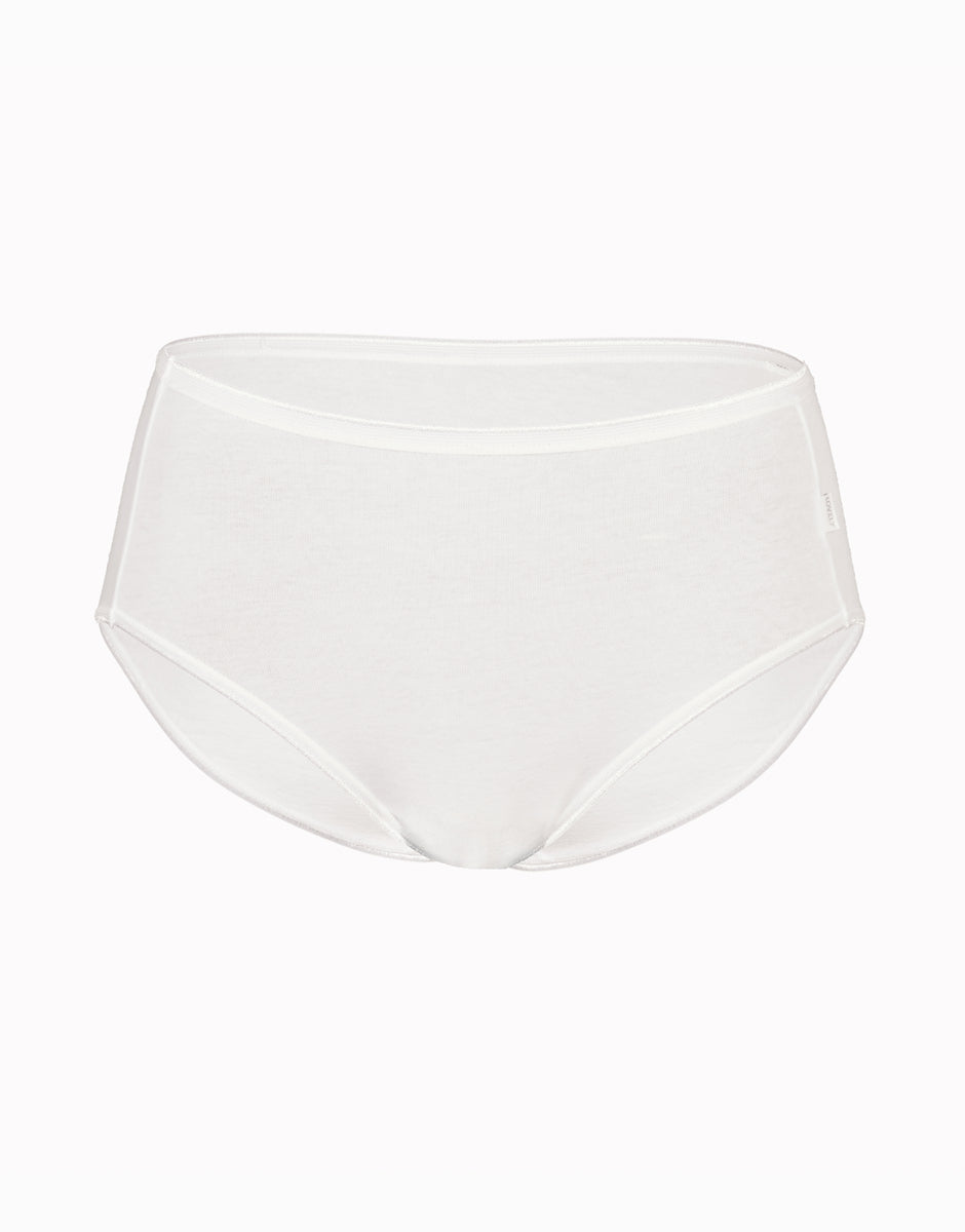 Lovable Lovely slip midi bianco in cotone soft a vita media