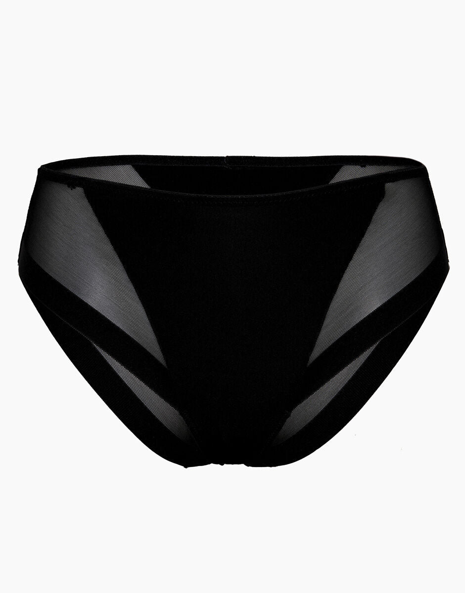 Lovable Invisible Ultralight slip midi sgambato nero 2/S-6/XXL