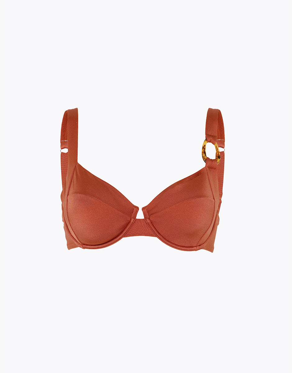 Lovable Glam Shiny Micro reggiseno balconette ferretto terra 3B
