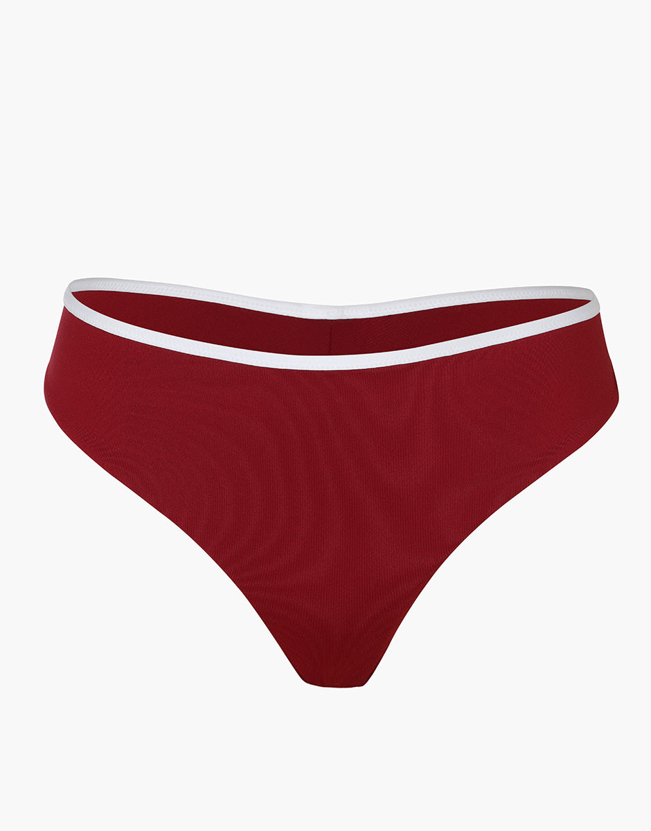 Lovable Glam Shiny Micro Timeless costume brasiliano rosso tibetano microfibra