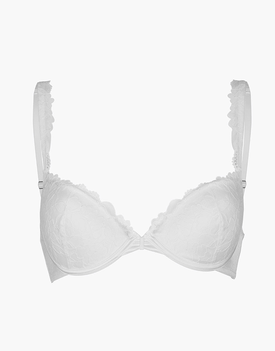 Lovable Garden Flowers Lace Beautiful Lace reggiseno push-up con ferretto bianco latte