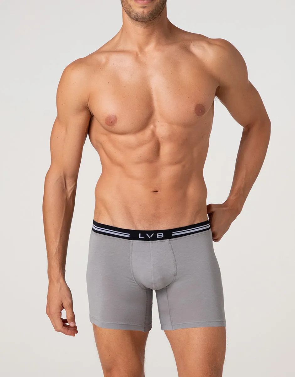 Lovable Value Elegance Comfort 360 Stretch Cotton boxer lungo grigio scuro
