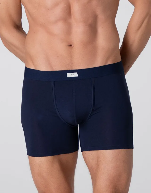 Lovable Value Elegance Modern Stretch Cotton Boxer Lungo blu notte cotone