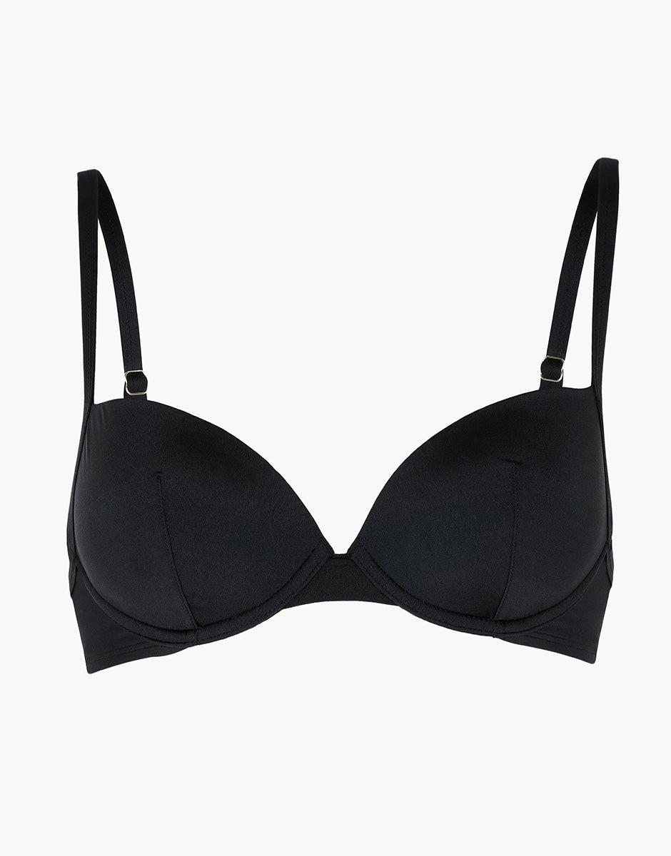 Lovable Glam Shiny Micro Essential Micro reggiseno bikini nero imbottito
