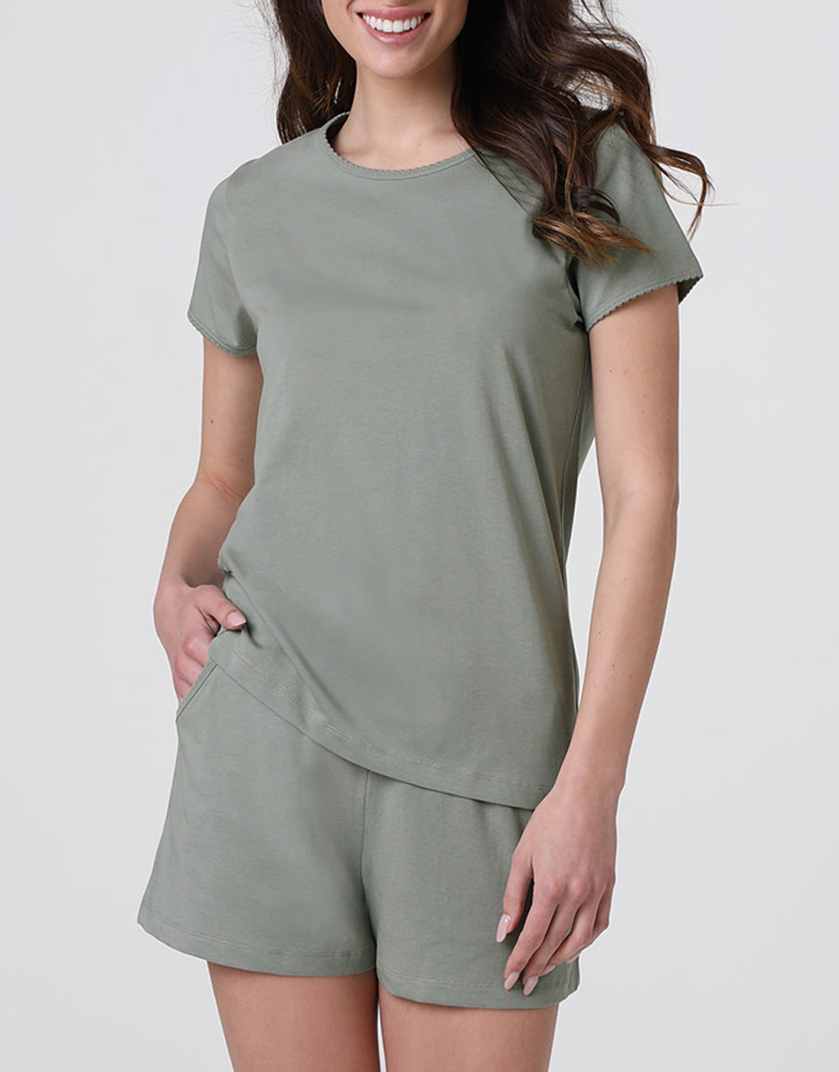 Lovable Basic Soul Pigiama Corto Girocollo pigiama verde vintage