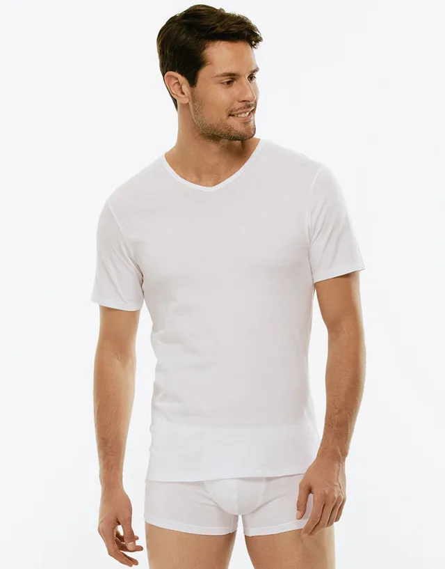 Lovable Basic Soul 100% Pure Cotton T-shirt bianca scollo a V
