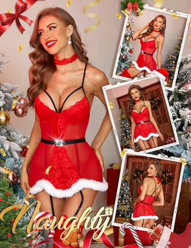 RSLOVE Teddy body in pizzo XL rosso con cintura e reggicalze