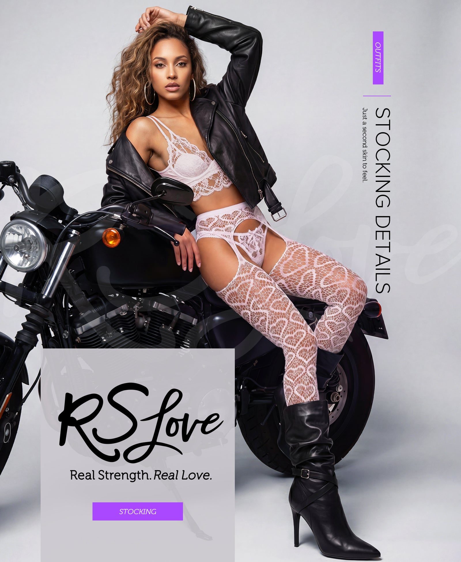 RSLOVE Patterned tights collant a rete neri con cuori