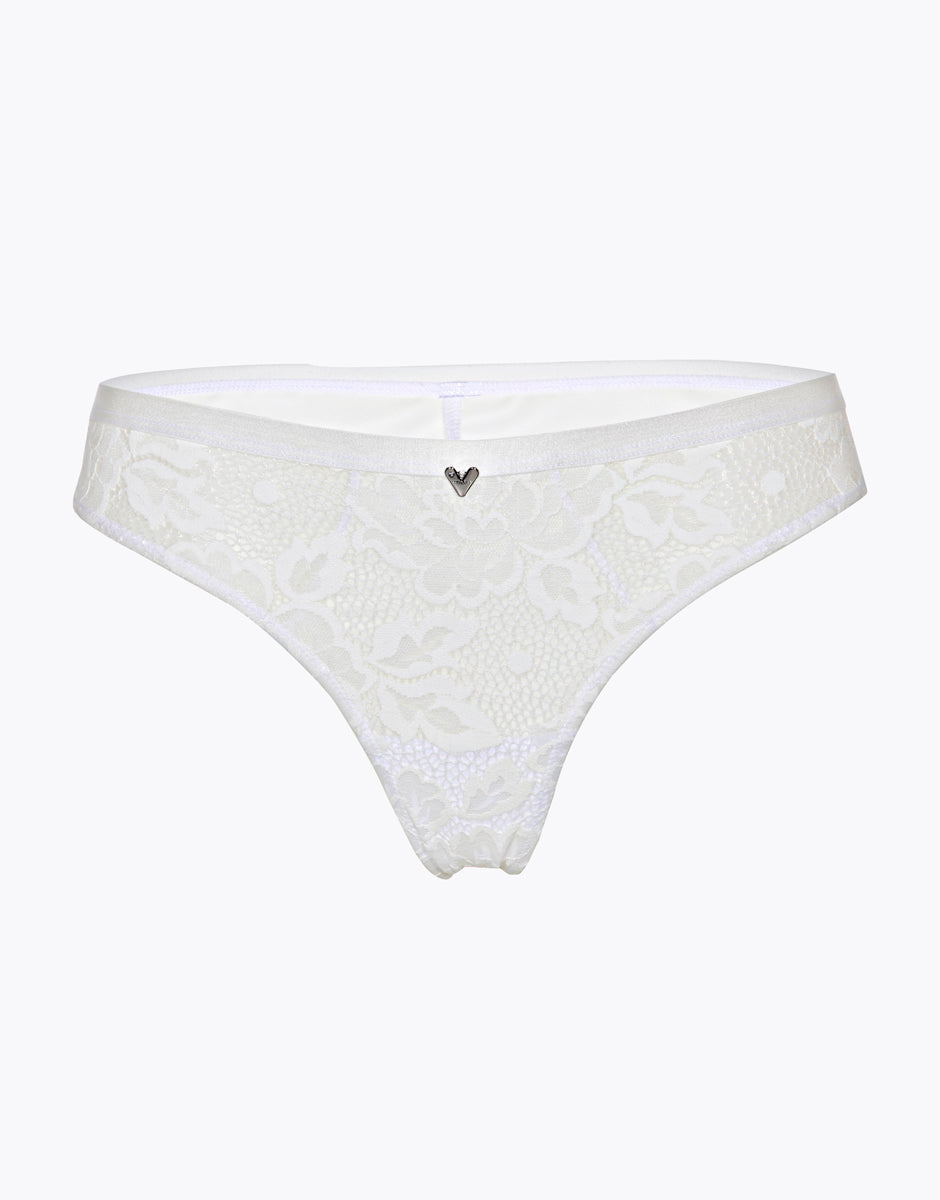 Lovable Anniversary Lace brasiliano in pizzo riciclato bianco
