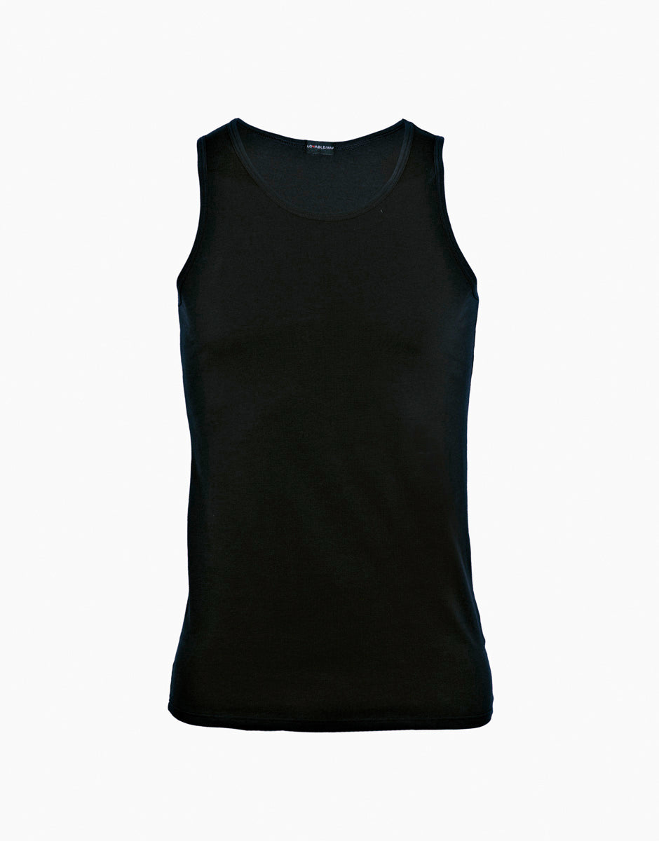 Lovable Basic Soul Cotton Stretch canotta nera in cotone elasticizzato