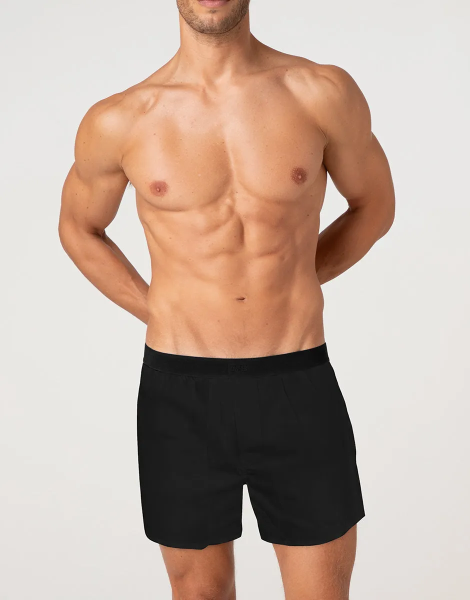 Lovable Value Elegance Signature Cotton boxer in tela nero cotone