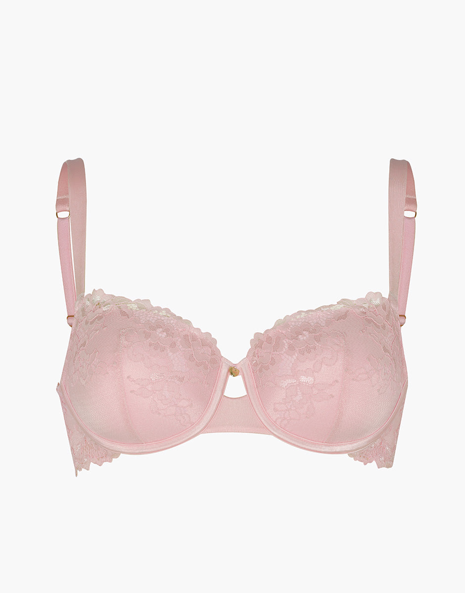 Lovable Lux Lace reggiseno balconette imbottito con ferretto rosa confetto
