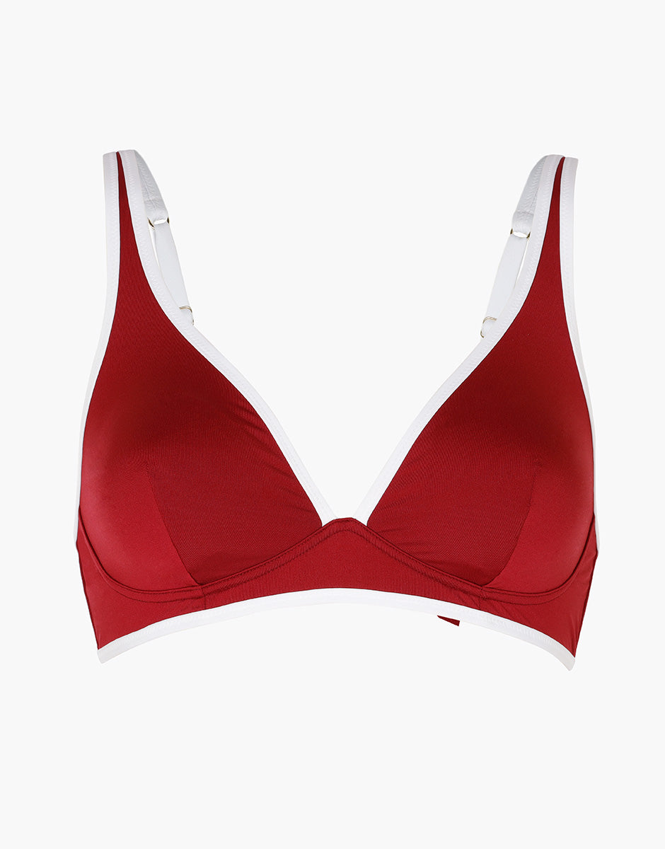 Lovable Glam Shiny Micro Timeless reggiseno costume senza ferretto rosso tibetano