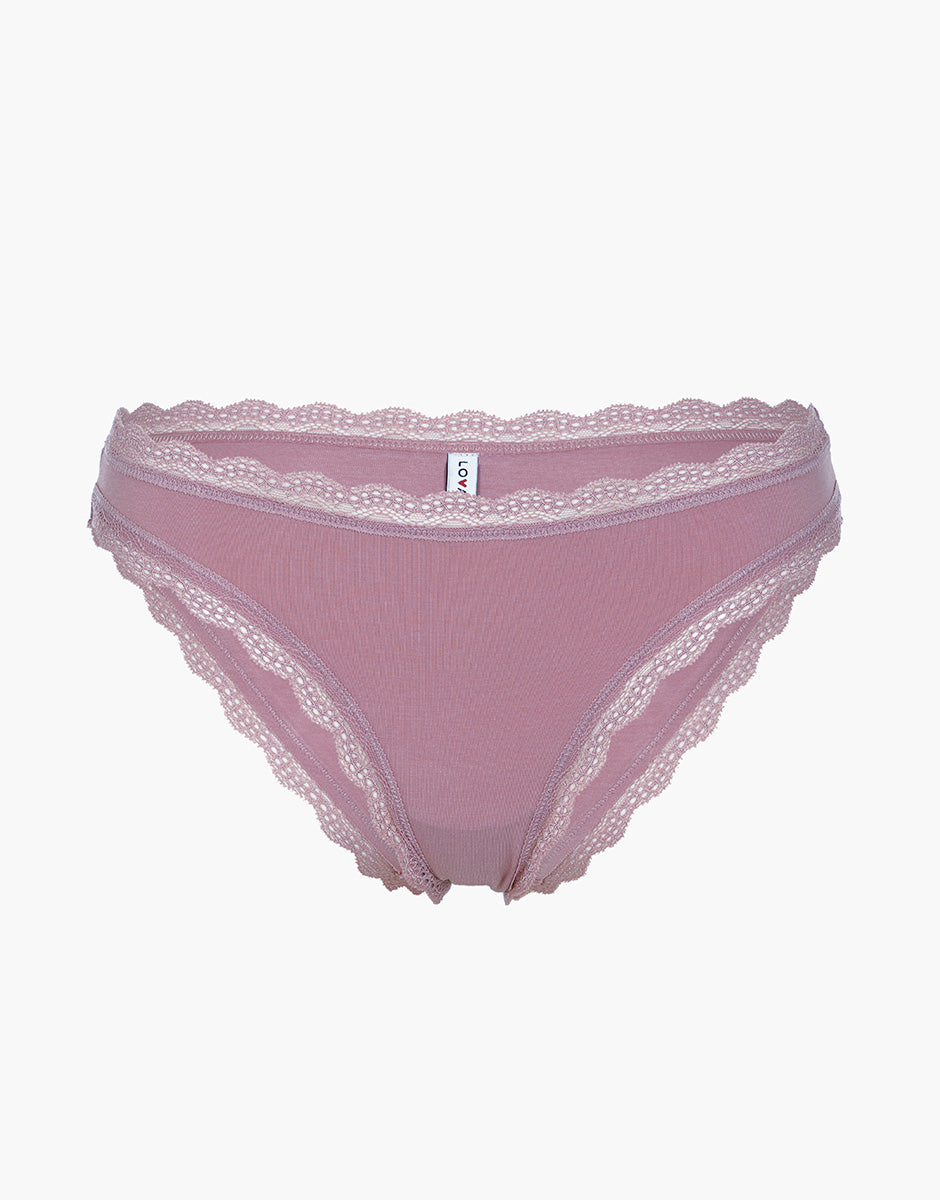 Lovable So Lacy Panties slip cotone elasticizzato rosa polvere taglia 2/S