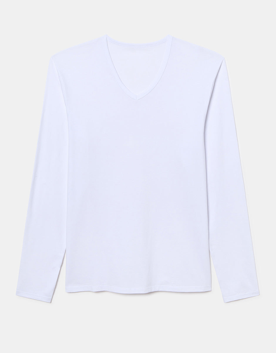 Lovable Basic Soul Cool Sensation maglia scollo a V bianca 3/S–6/XL termoregolante