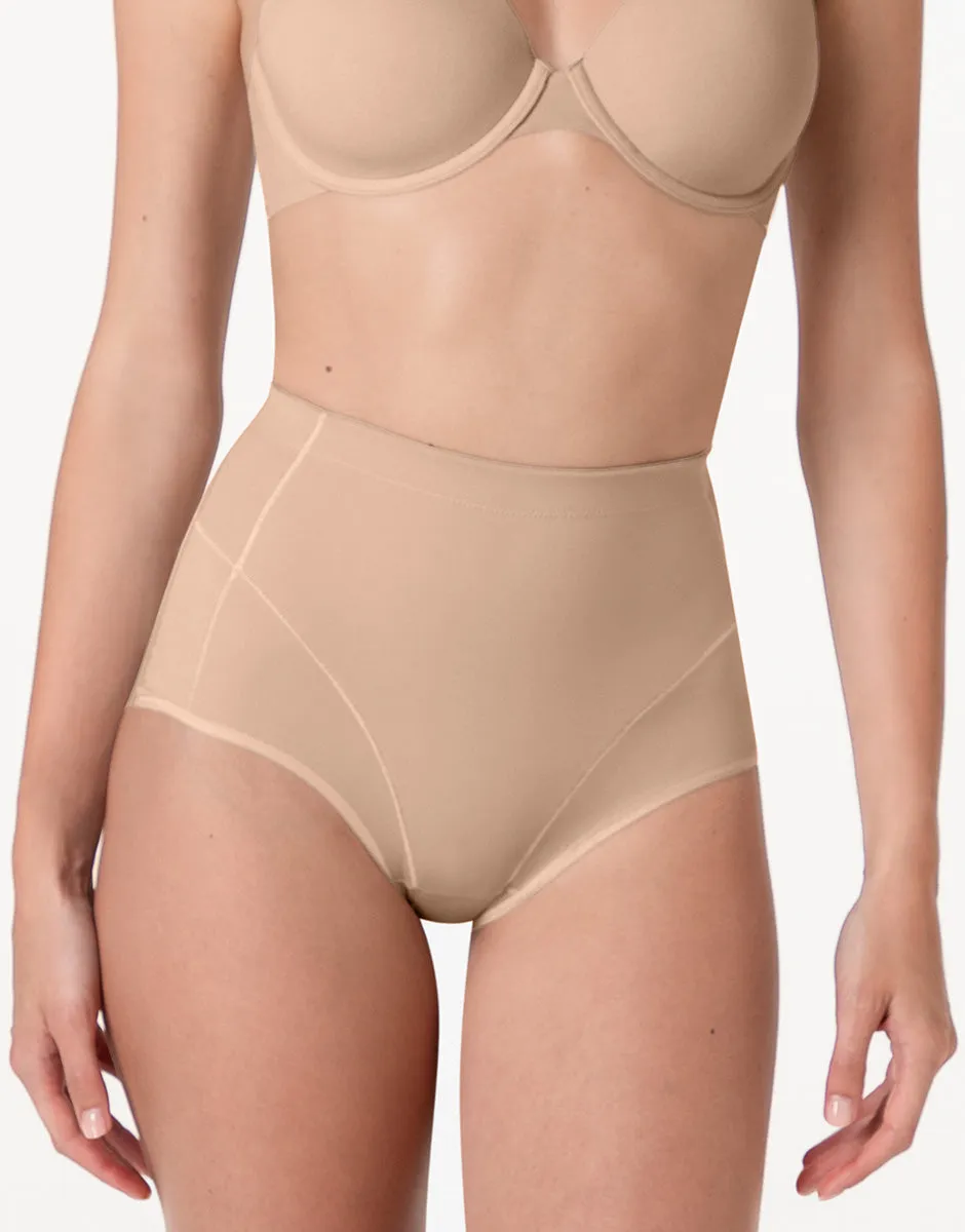 Lovable Body Bliss Sculpt Shaping Guaina midi nudo chiaro, microfibra