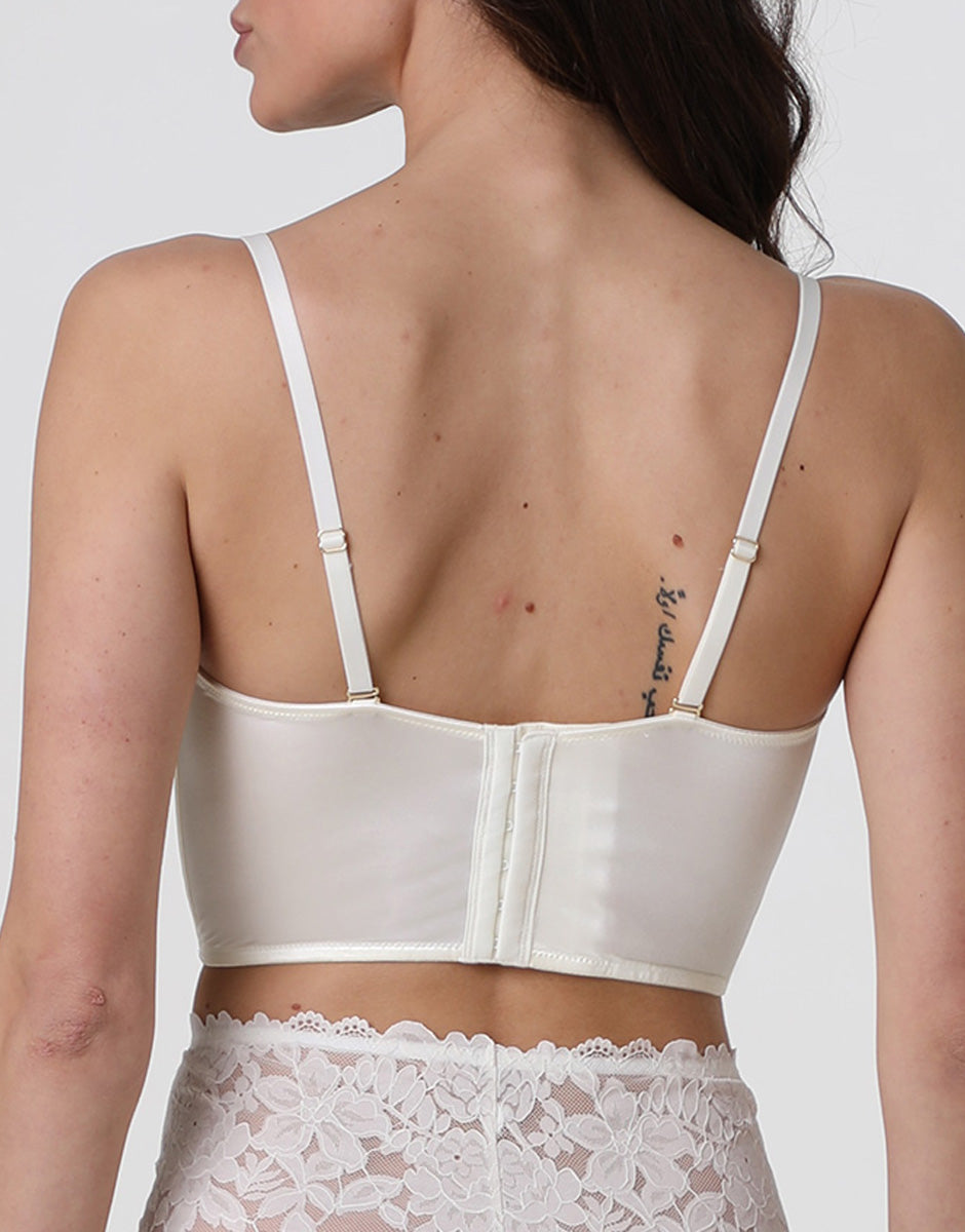 Lovable Basic Soul Beautiful Lace corsetto con ferretto bianco latte