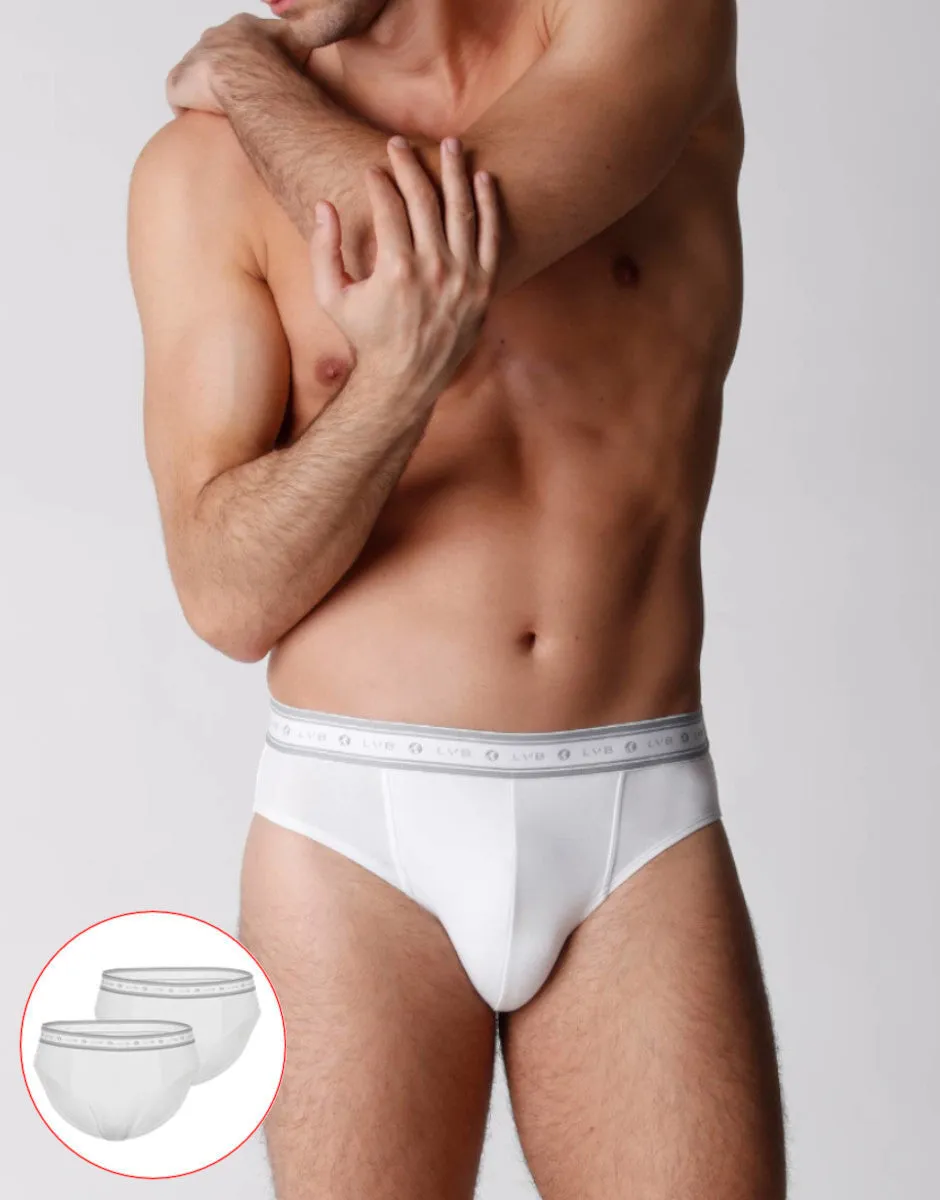 Lovable Value Elegance slip uomo bianco in cotone biologico confezione 2