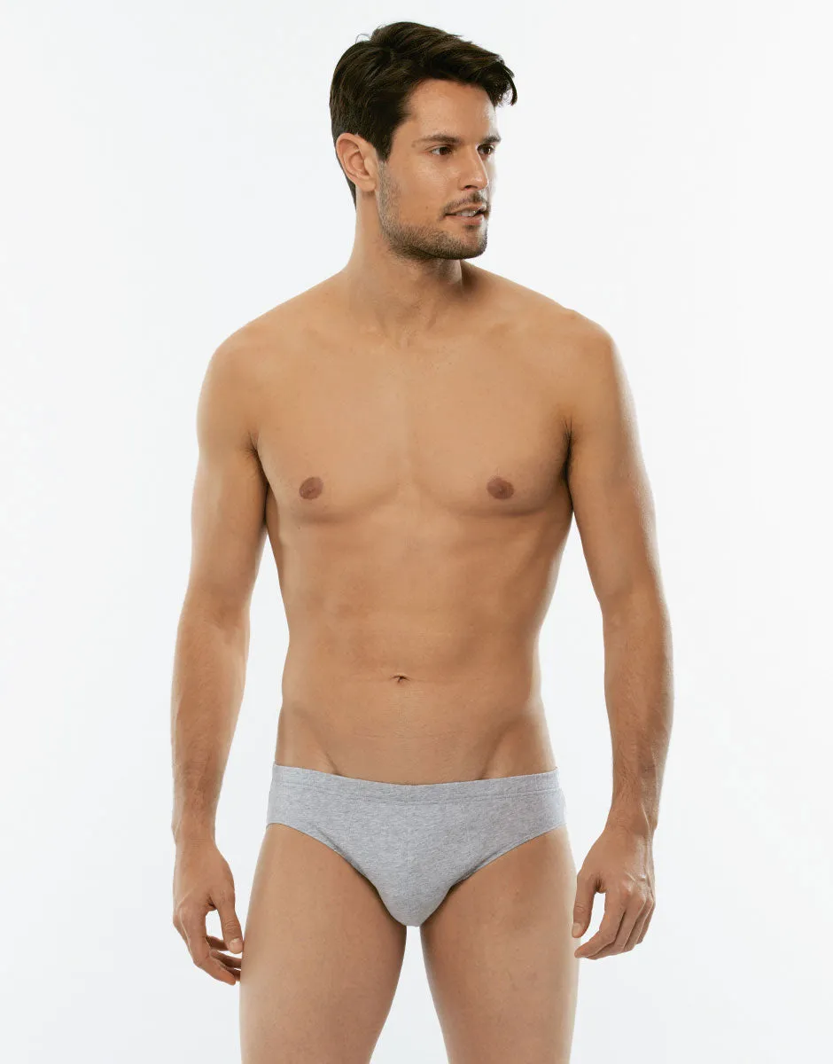 Lovable Value Elegance Bipack Slip 100% Pure Cotton grigio melange in cotone